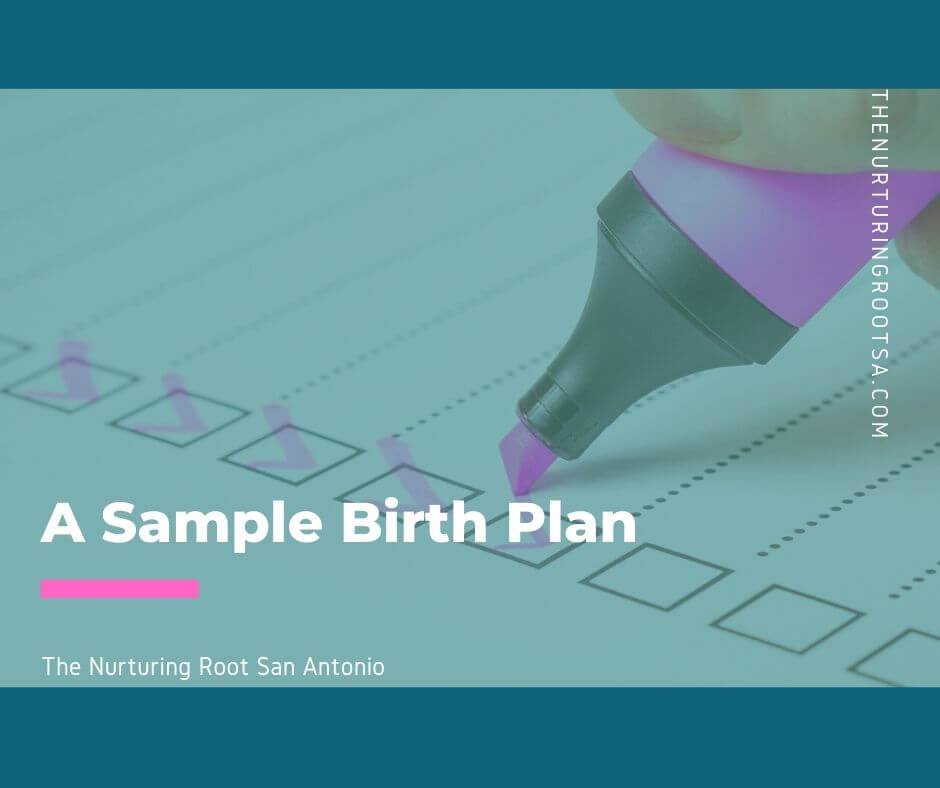 a sample birth plan